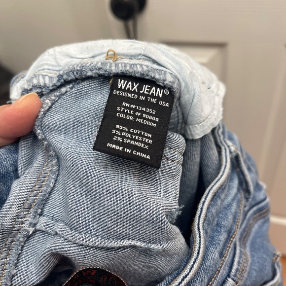 Wax Denim Stretch Jeans Pants Size 11 - Picture 3 of 4